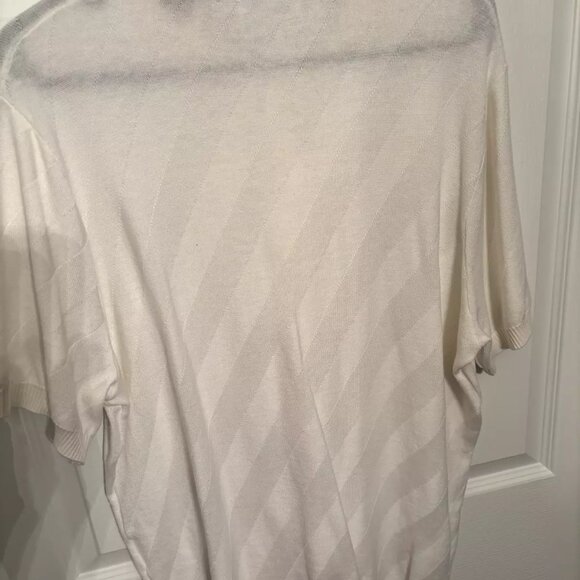 Sean John Short Sleeve Diagonal Stripe Sweater Knit Polo - Mens Size XL - Picture 3 of 6